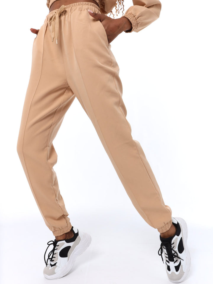 Ladies Pintuck Denim Corduroy Jogger
