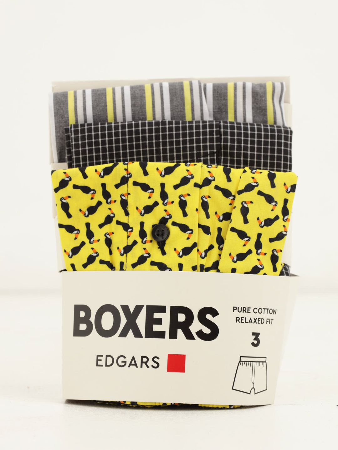 Men's 3 Pack Toucan Boxer - Yellow