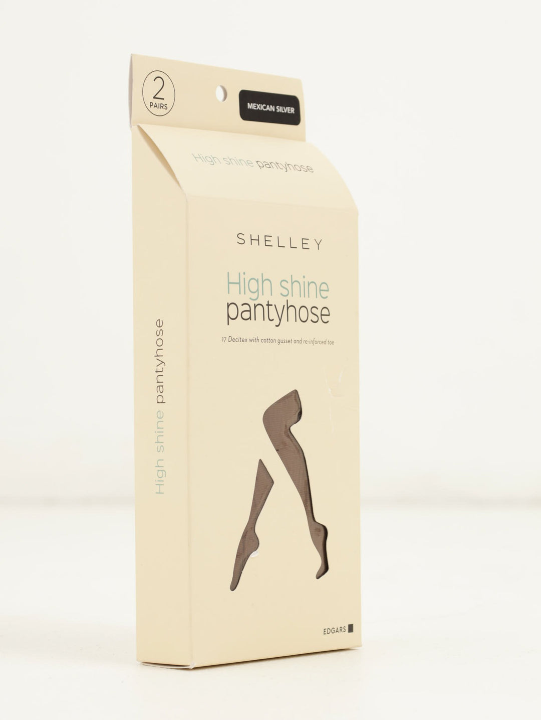 Ladies 2 Pack Mex High Shine Hosiery - Beige