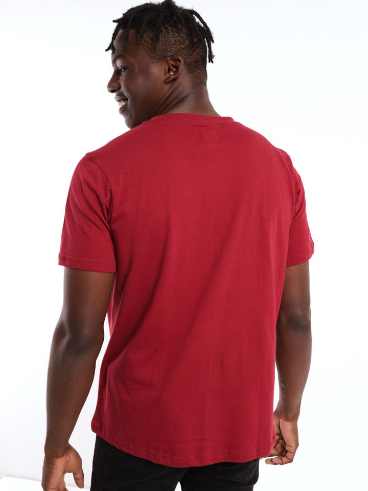 Men's Brooklyn Bridge Photo Tee - Dark Red