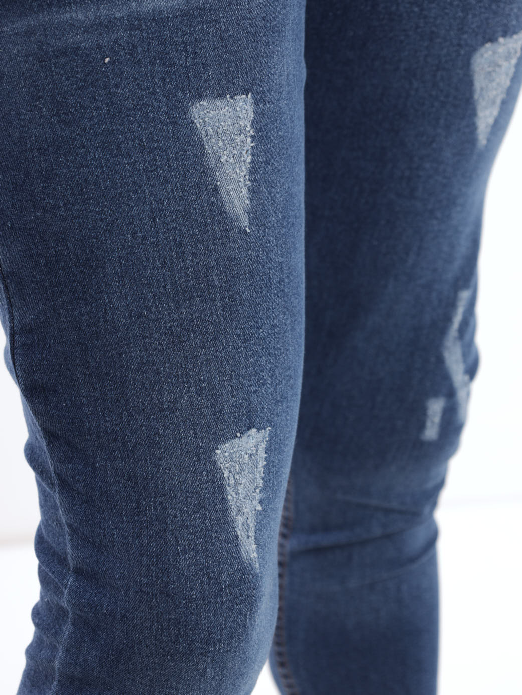 Men's Mid Wash Rip Super Skinny Denim Jean