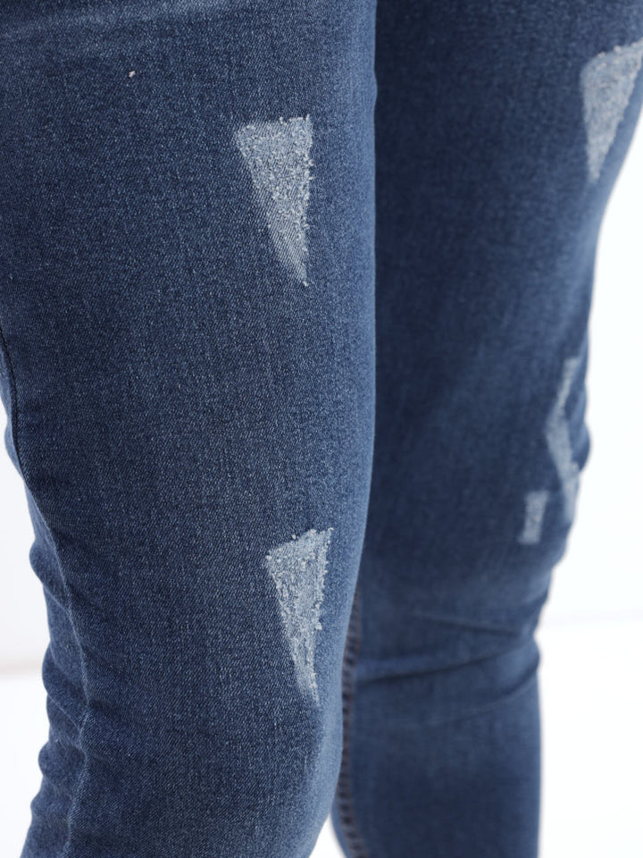 Men's Mid Wash Rip Super Skinny Denim Jean