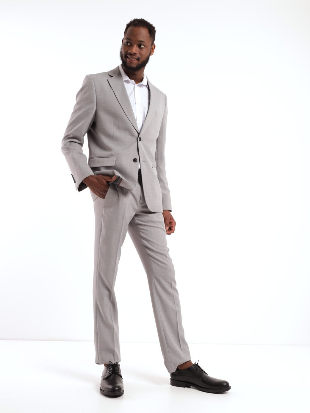 Men's Regular Fit Essential Suit Trouser - Grey
