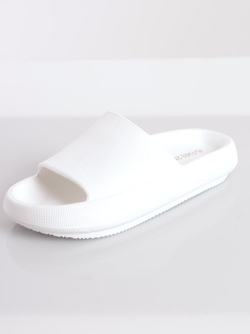 Ladies Moulded Bubble Slide -  White