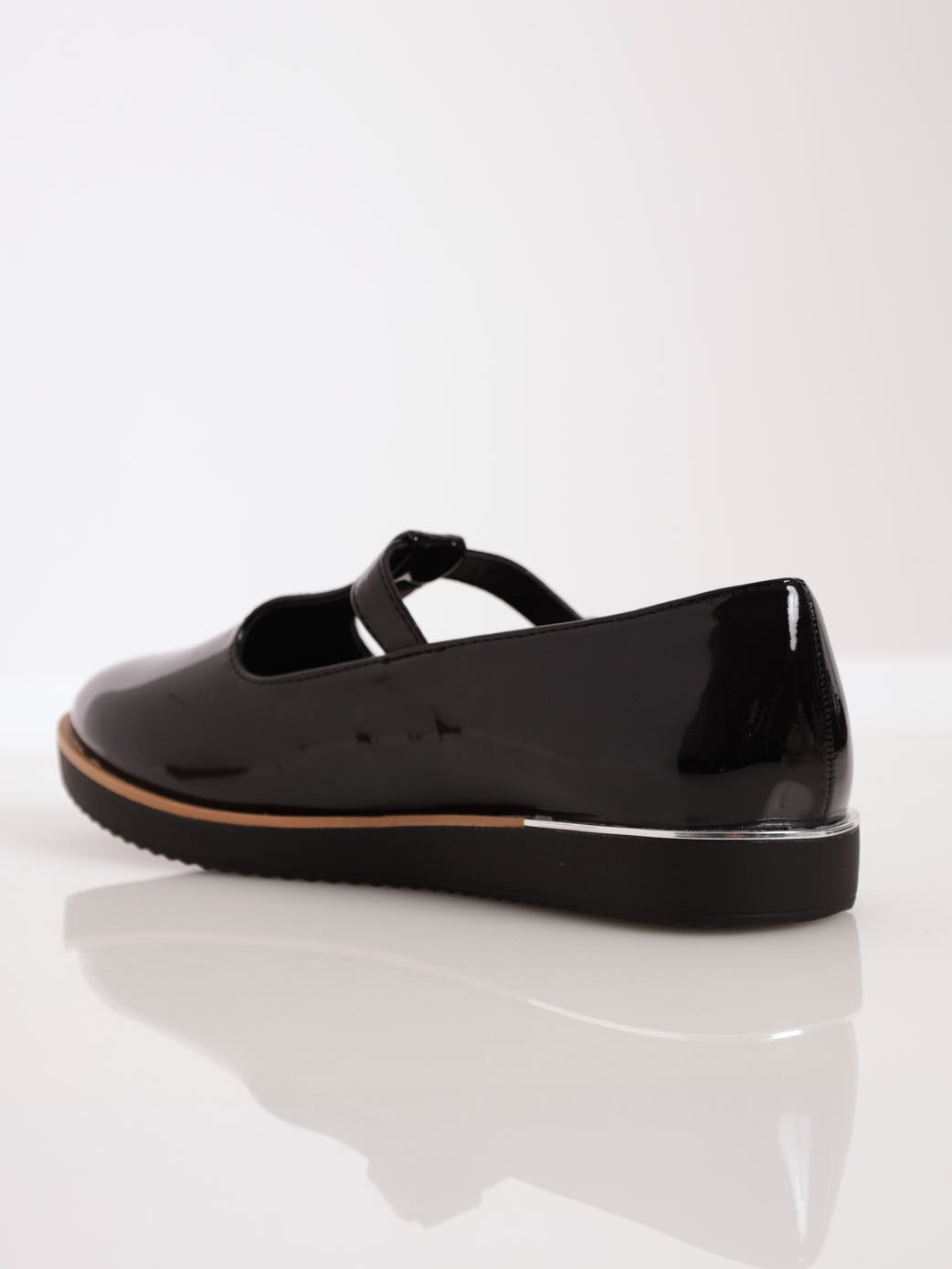 Ladies Mary Jane Platform Shoe - Black