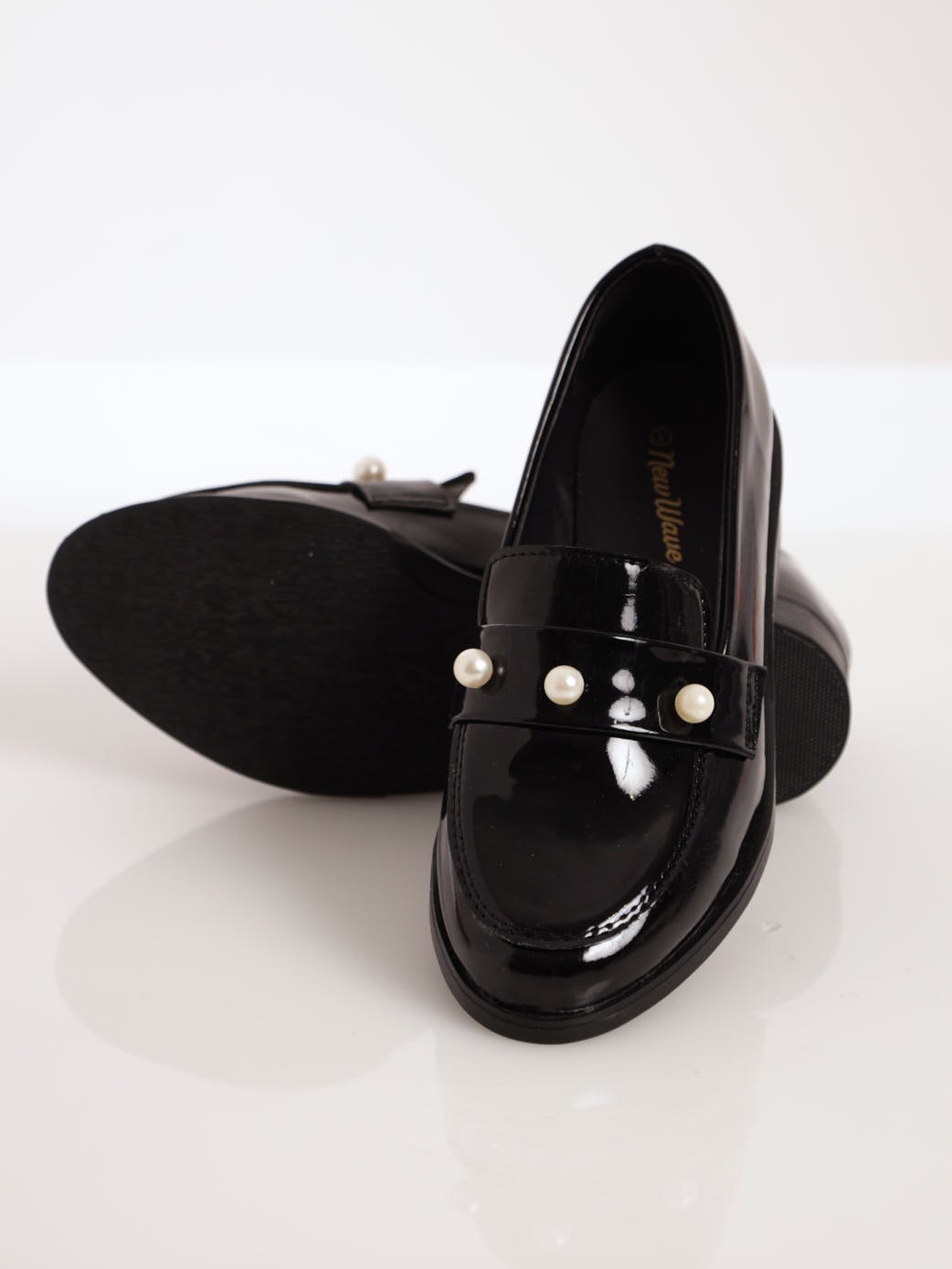 Girls Pearl Loafer - Black