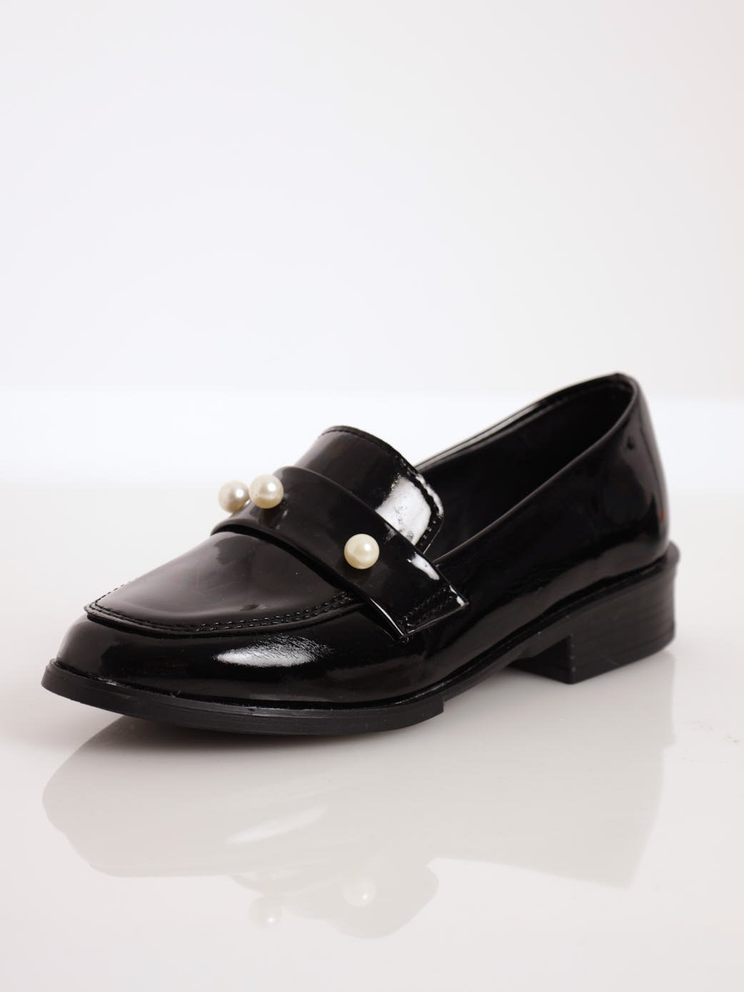 Girls Pearl Loafer - Black