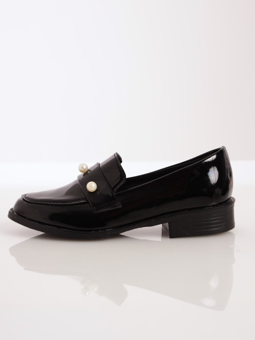 Girls Pearl Loafer - Black