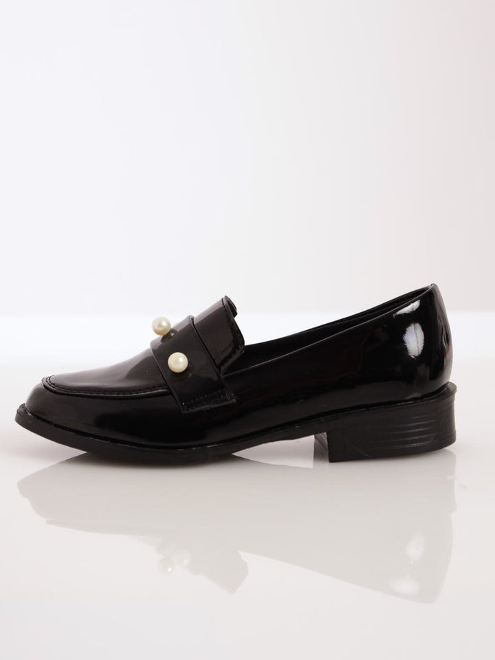 Girls Pearl Loafer - Black