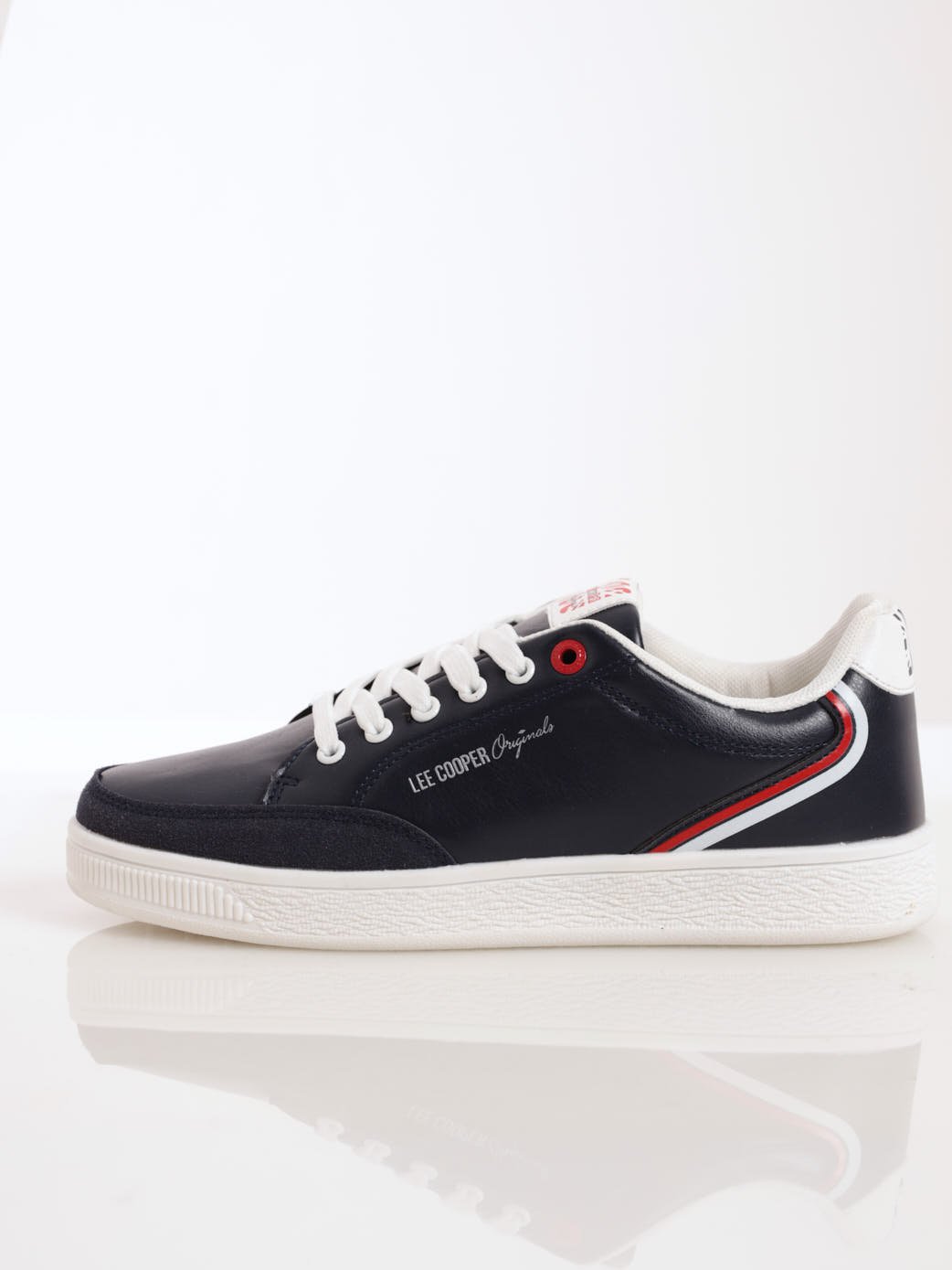 Men's Panelled PU Sneaker - Navy