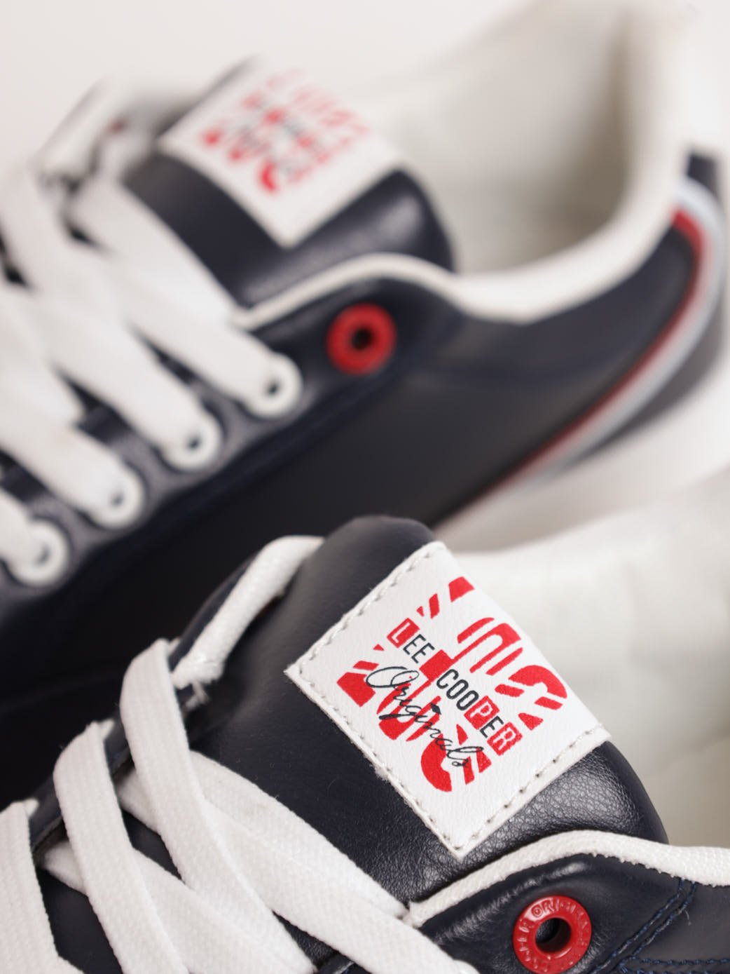 Men's Panelled PU Sneaker - Navy