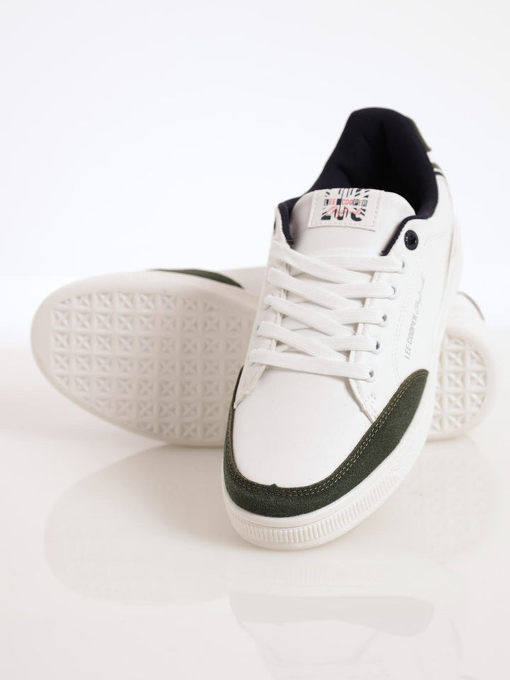 Men's Panelled PU Sneaker - White