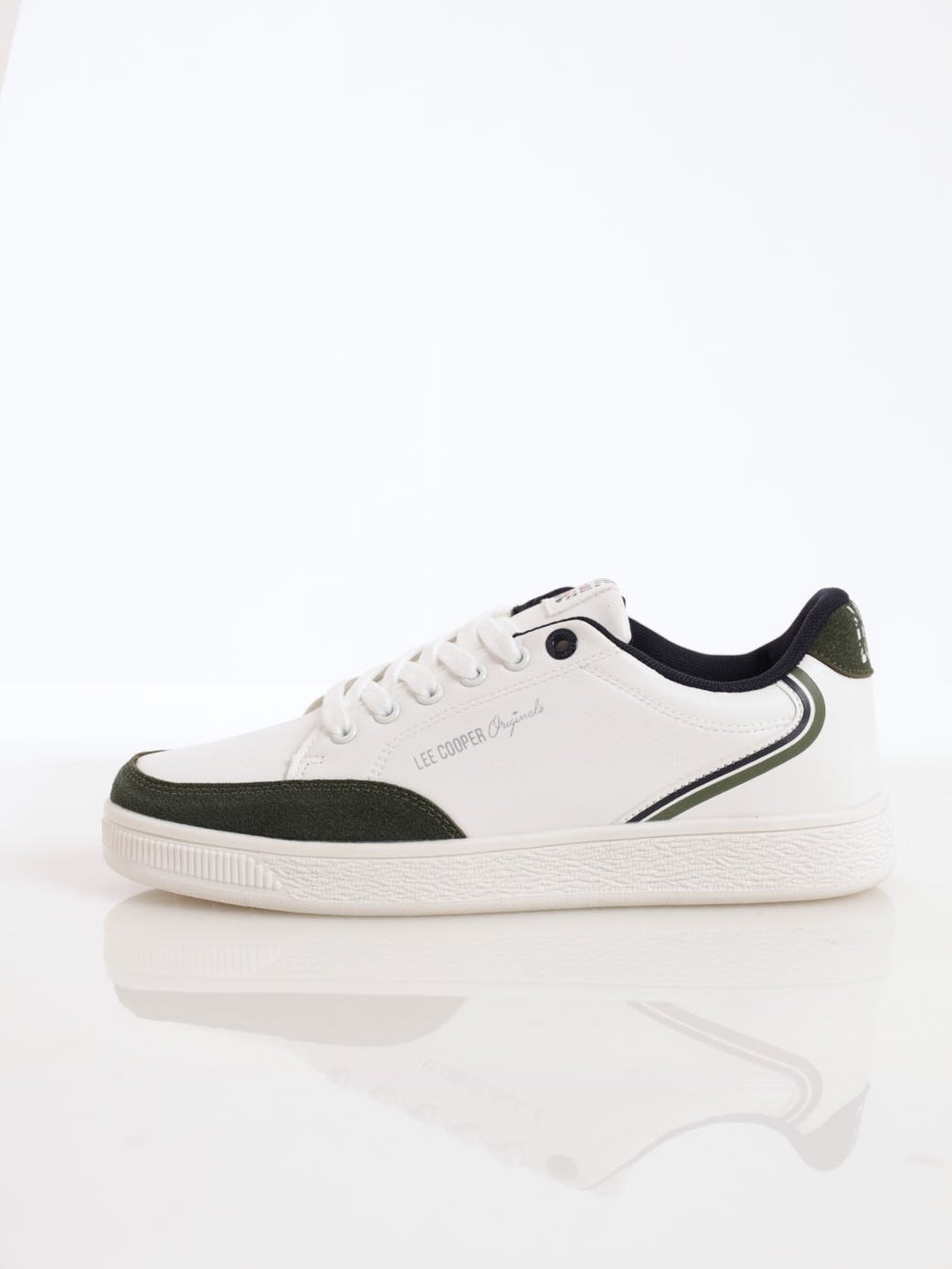 Men's Panelled PU Sneaker - White