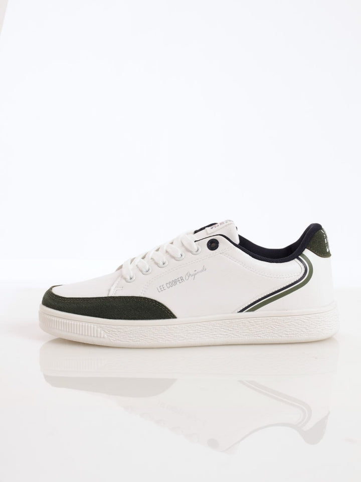 Men's Panelled PU Sneaker - White