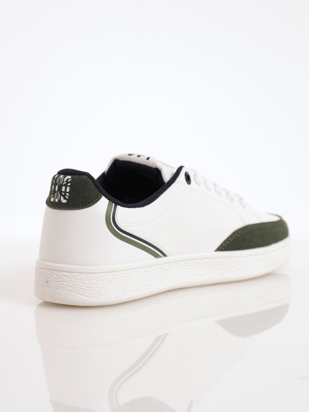 Men's Panelled PU Sneaker - White