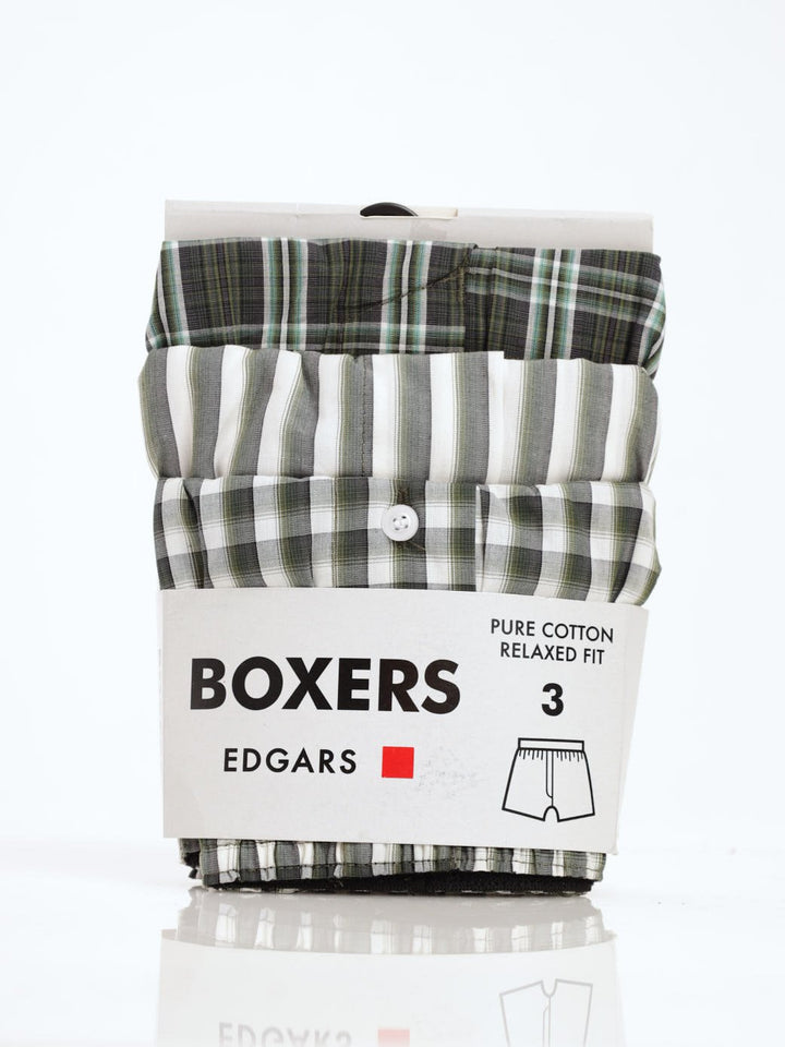 Men's 3 Pack Value Boxers - Green