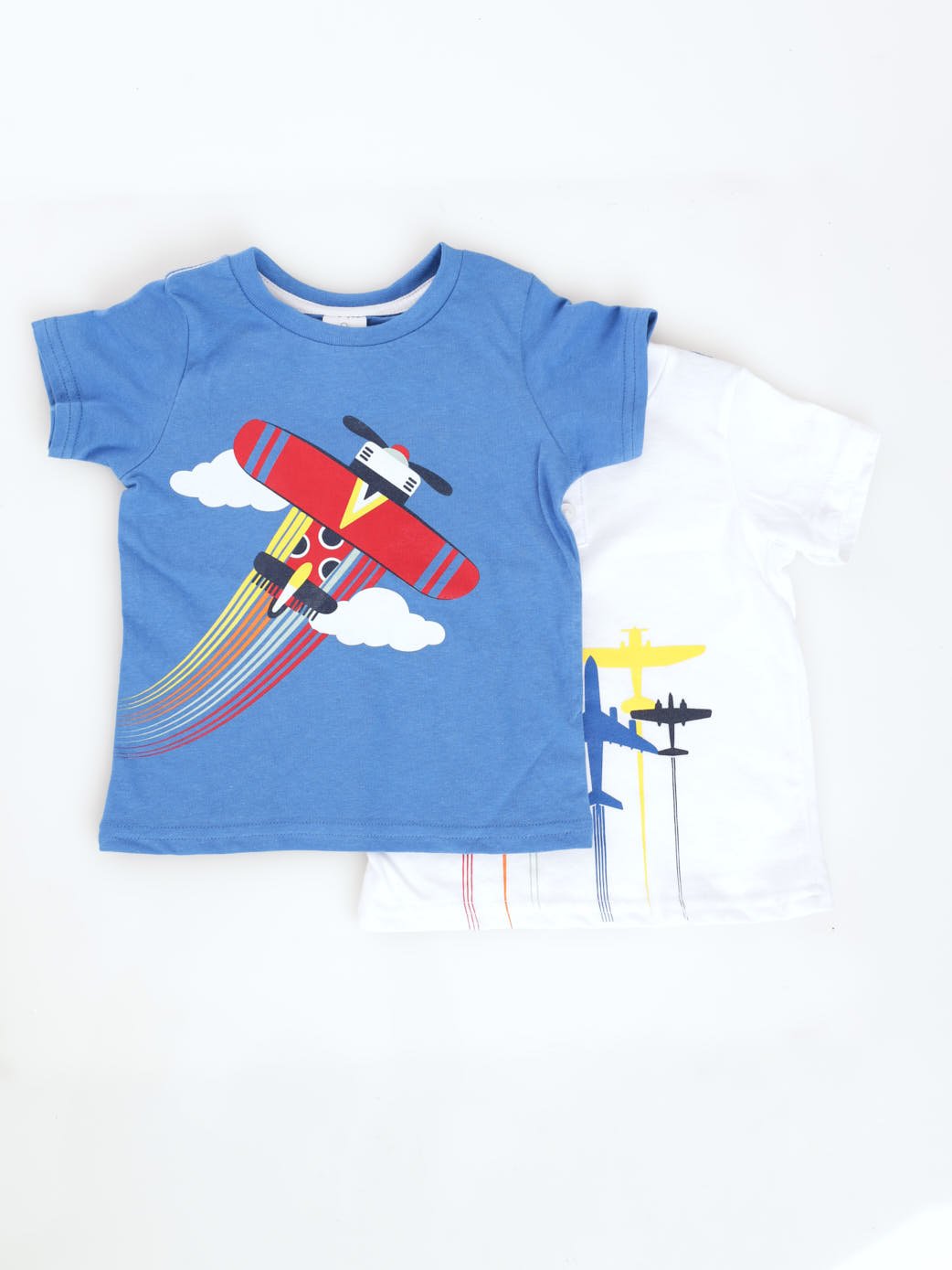 Baby Boys 2 Pack Plane Striped Tee - Cobalt