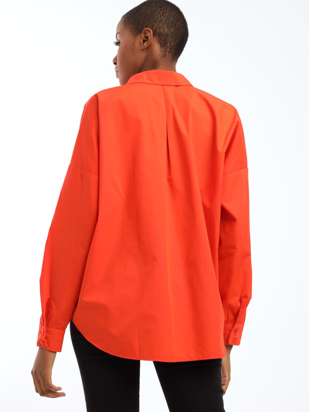 Ladies Oversized Shirt - Orange
