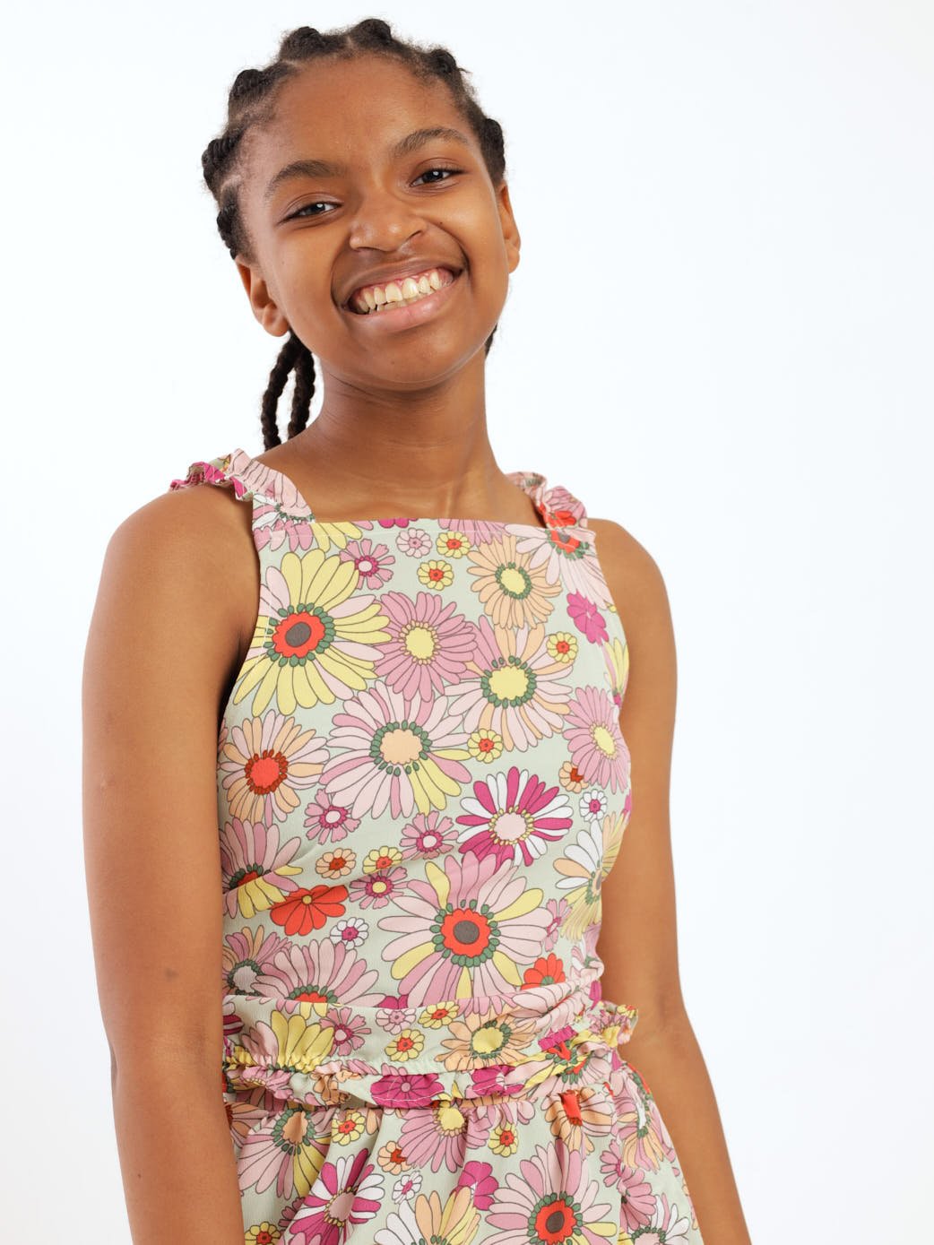 Girls Daisy Floral Vest