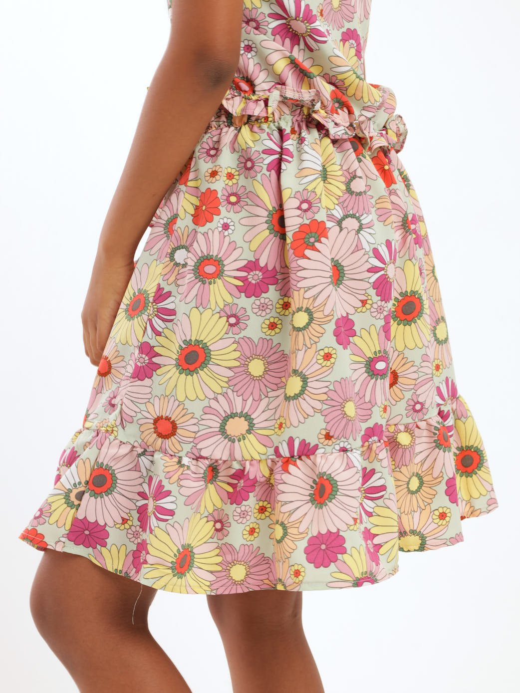 Girls Daisy Floral Wrap Skirt