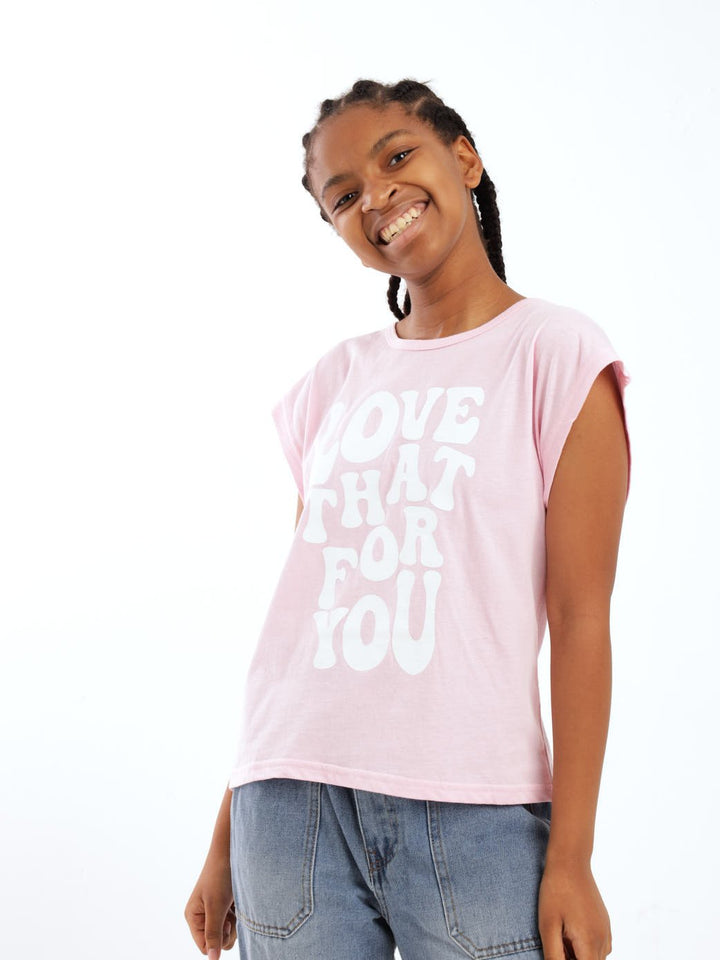 Girls Love That Boxy Tee - Pink