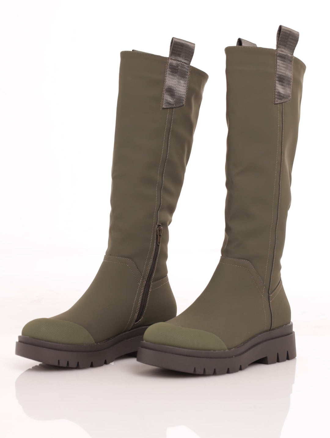 Ladies Knee High Wellington Boot - Fatigue