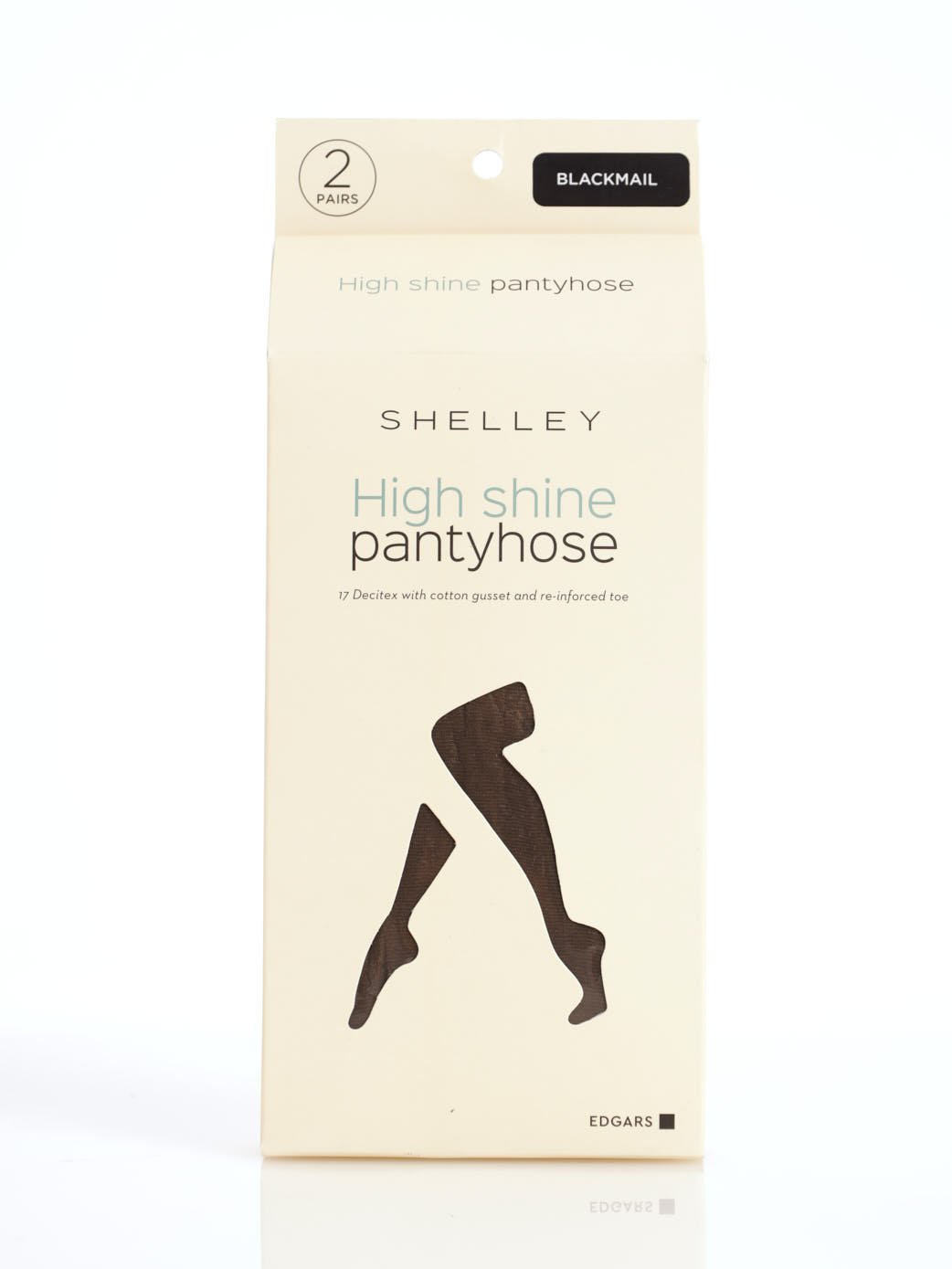 Ladies 2 Pack Blackmail High Shine Hosiery - Beige