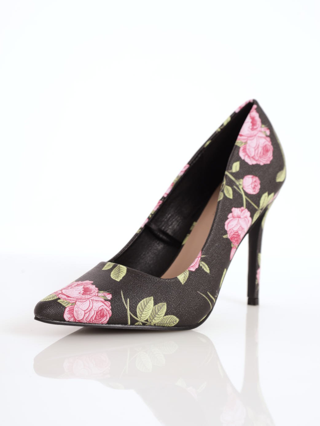 Ladies Floral Print Court Shoe