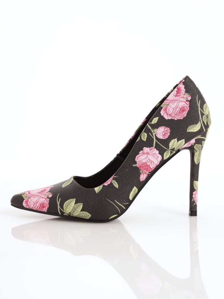 Ladies Floral Print Court Shoe