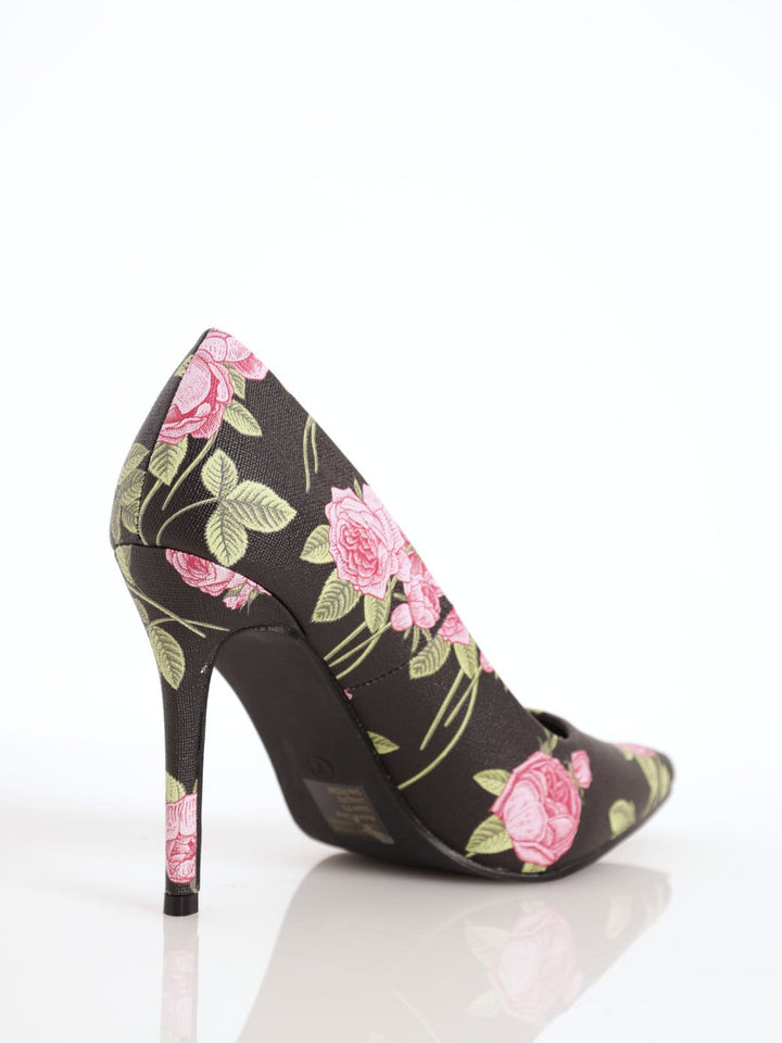 Ladies Floral Print Court Shoe
