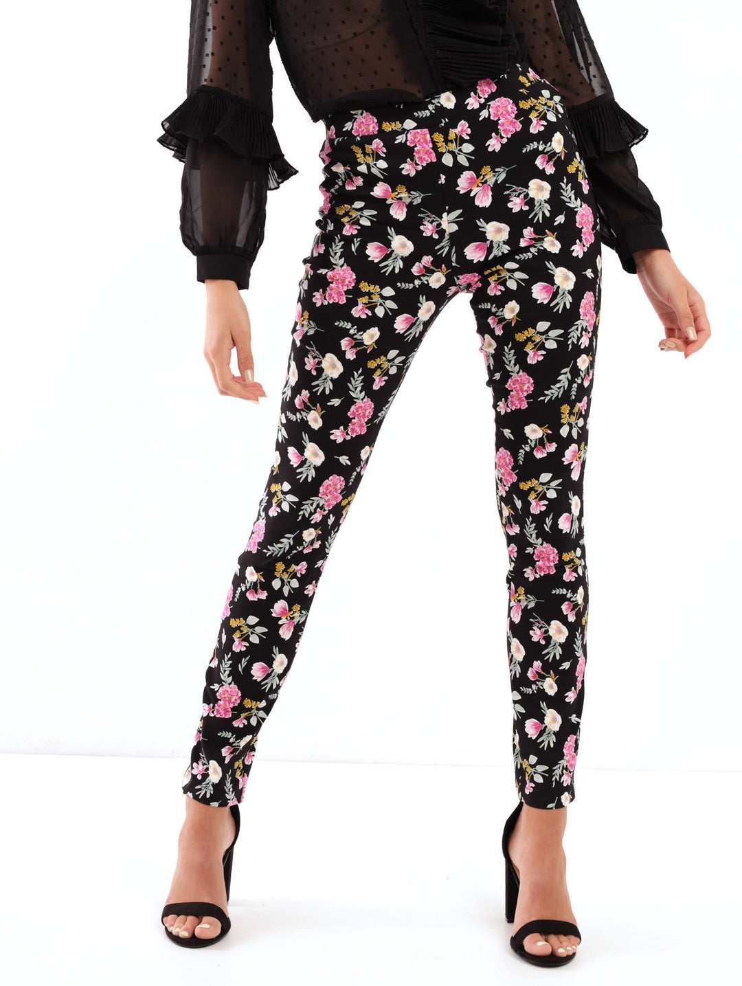 Ladies Printed Pull On Bengaline Pant