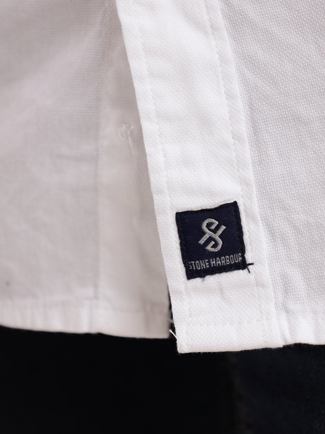 Men's Short Sleeve Plain Shirt - White