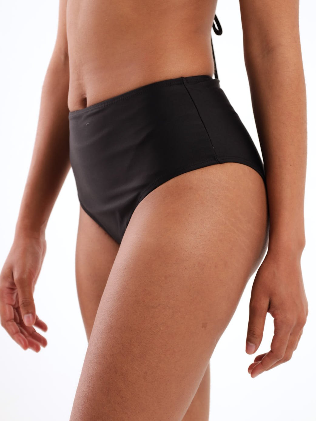 Ladies High-Wasted Swimwear Bottom - Black