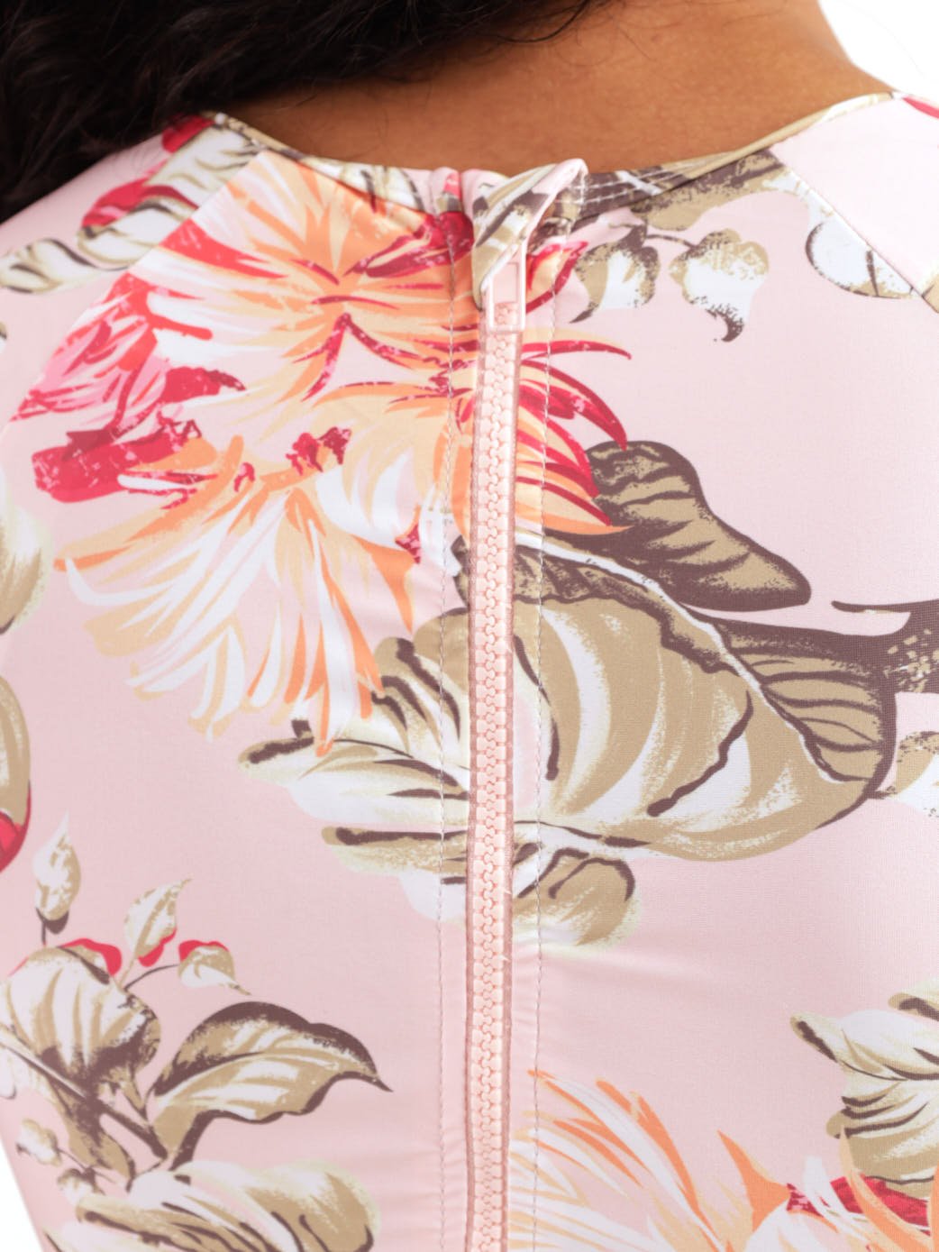 Ladies Long Sleeve One Piece Swimwear - Floral