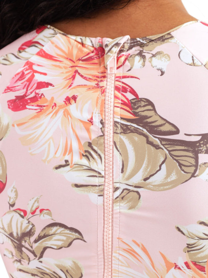 Ladies Long Sleeve One Piece Swimwear - Floral