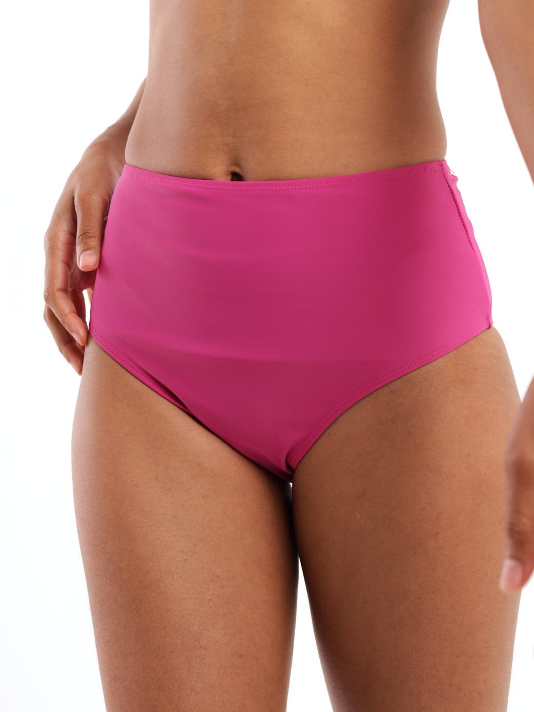 Ladies High-Waisted Swimwear Bottom - Pink