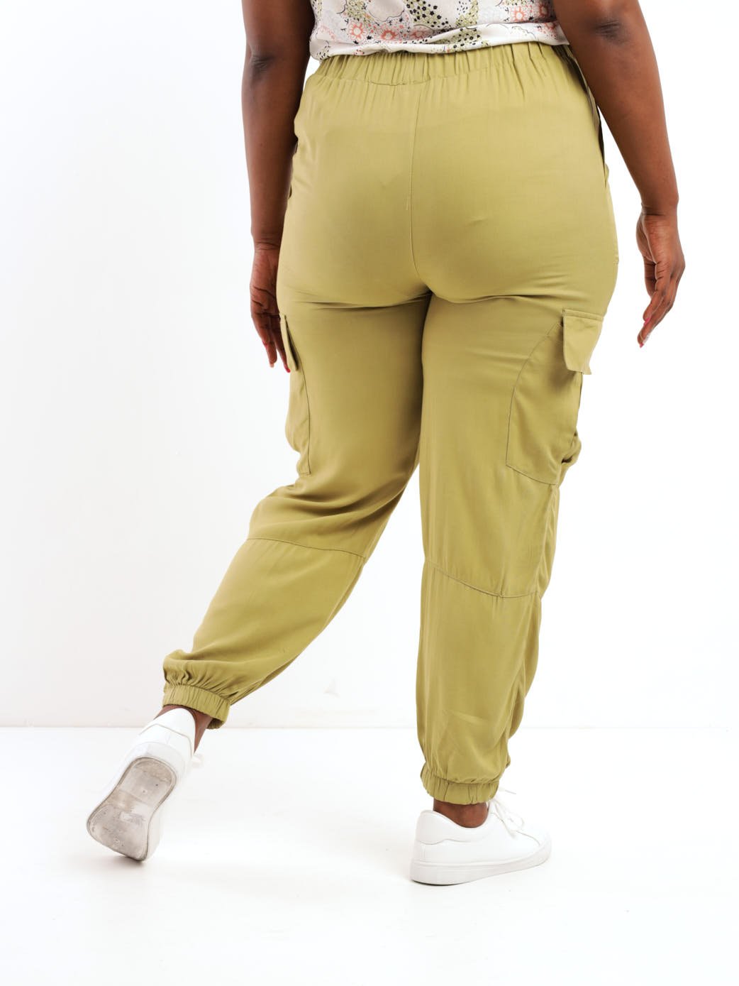 Ladies Soft Cargo Pant - Green