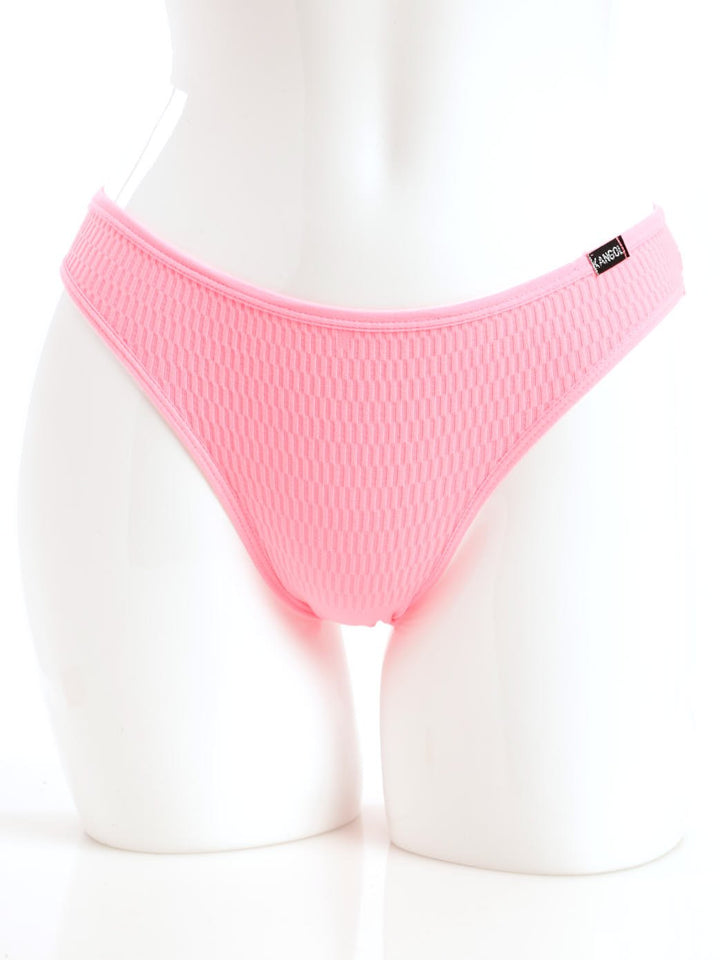 Ladies 2 Pack Seamless Bikini Panty With Geo Lace Back - Two-tone