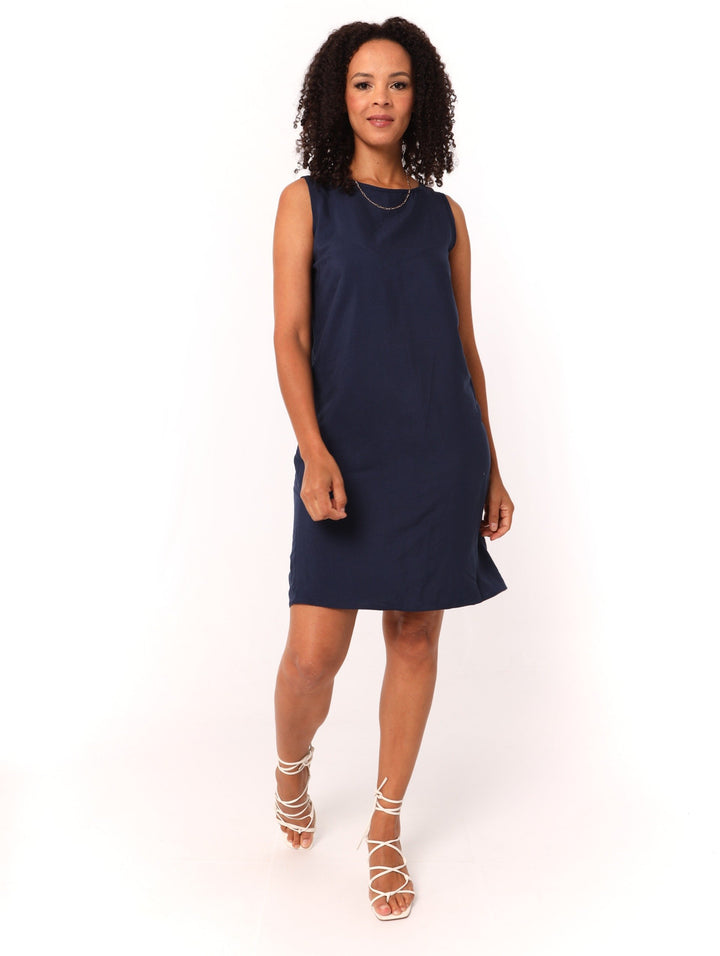 Ladies Shift Dress - Navy