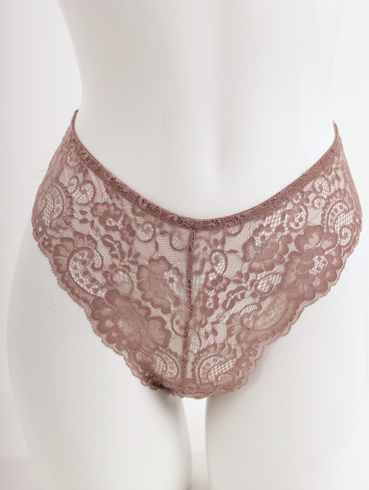 Ladies 3 Pack Lace Brazilian Panty - Pink