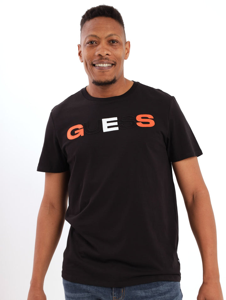 Men's Fonted Logo Tee - Black