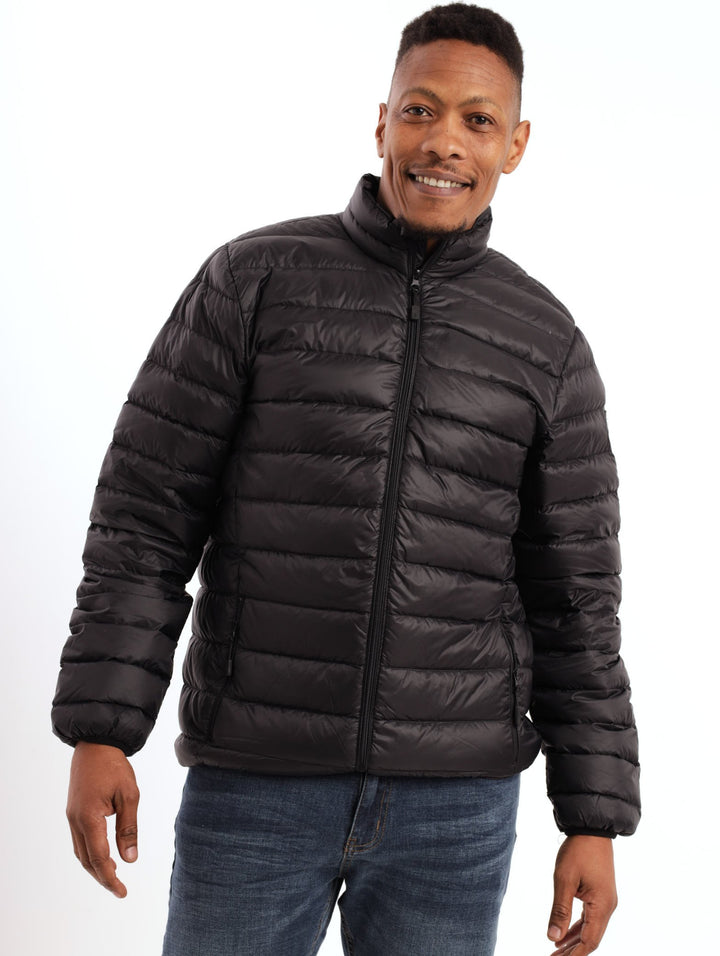 Men's Down Puff Jacket - Black