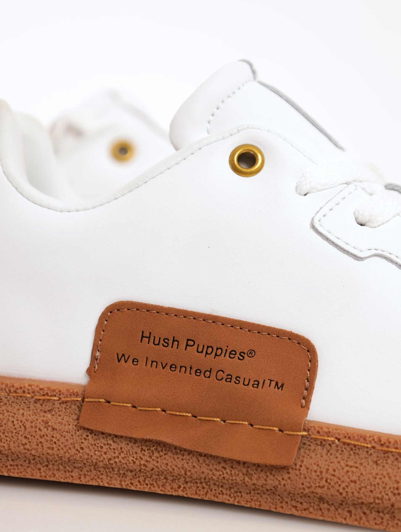 Mens Men's Lace-Up Sneaker With Gum Sole White – Edgars