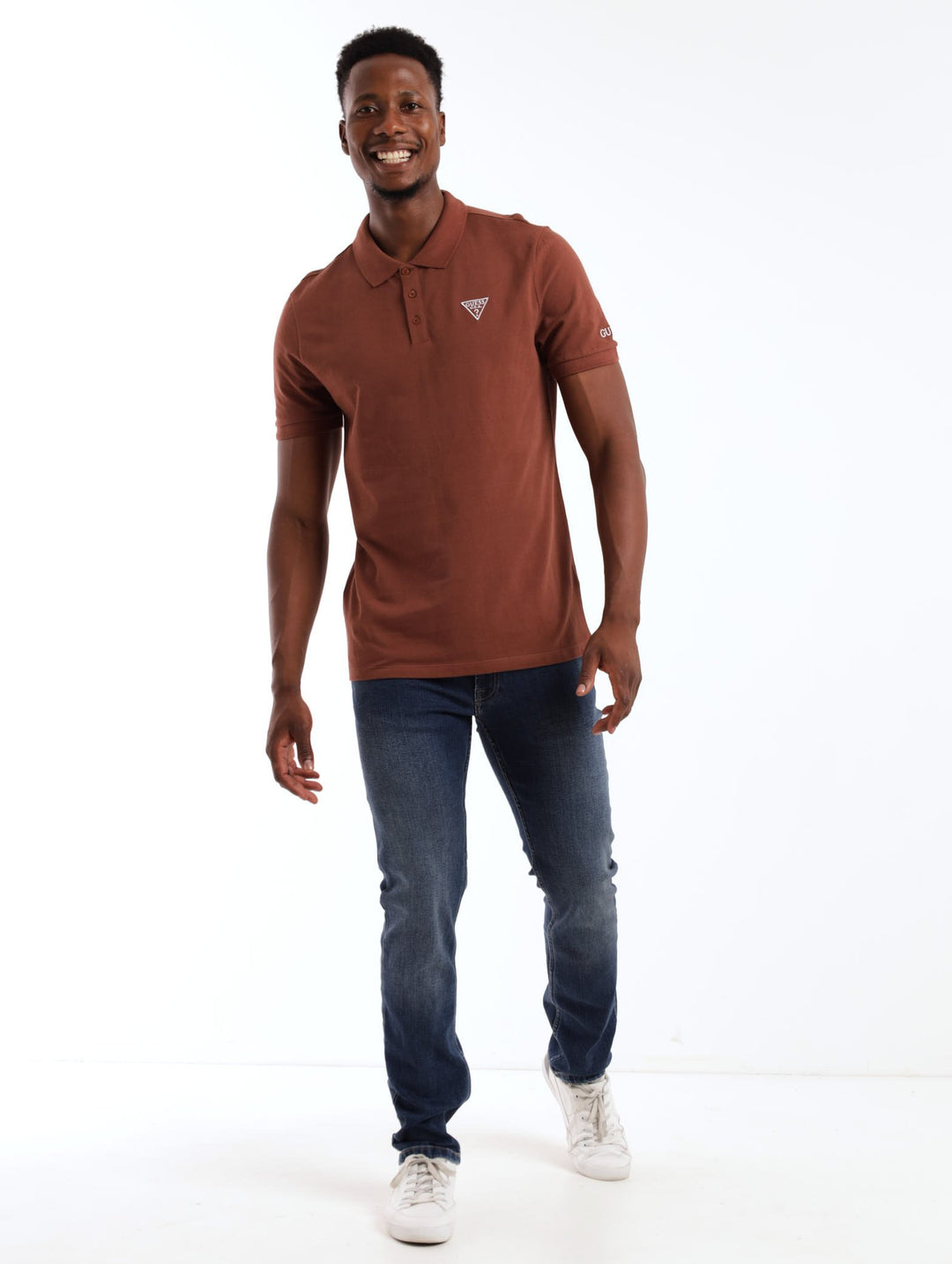 Men's Short Sleeve Classic Golfer - Brown