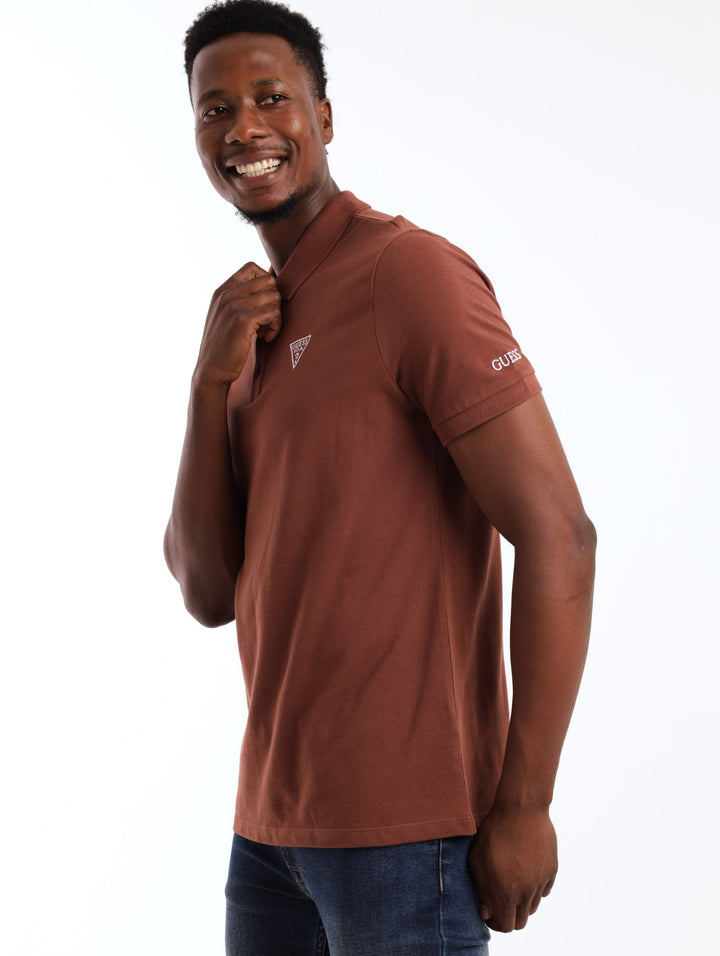 Men's Short Sleeve Classic Golfer - Brown