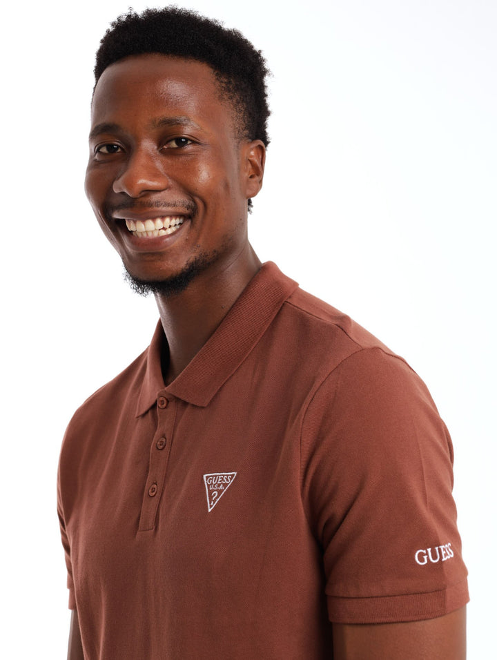 Men's Short Sleeve Classic Golfer - Brown