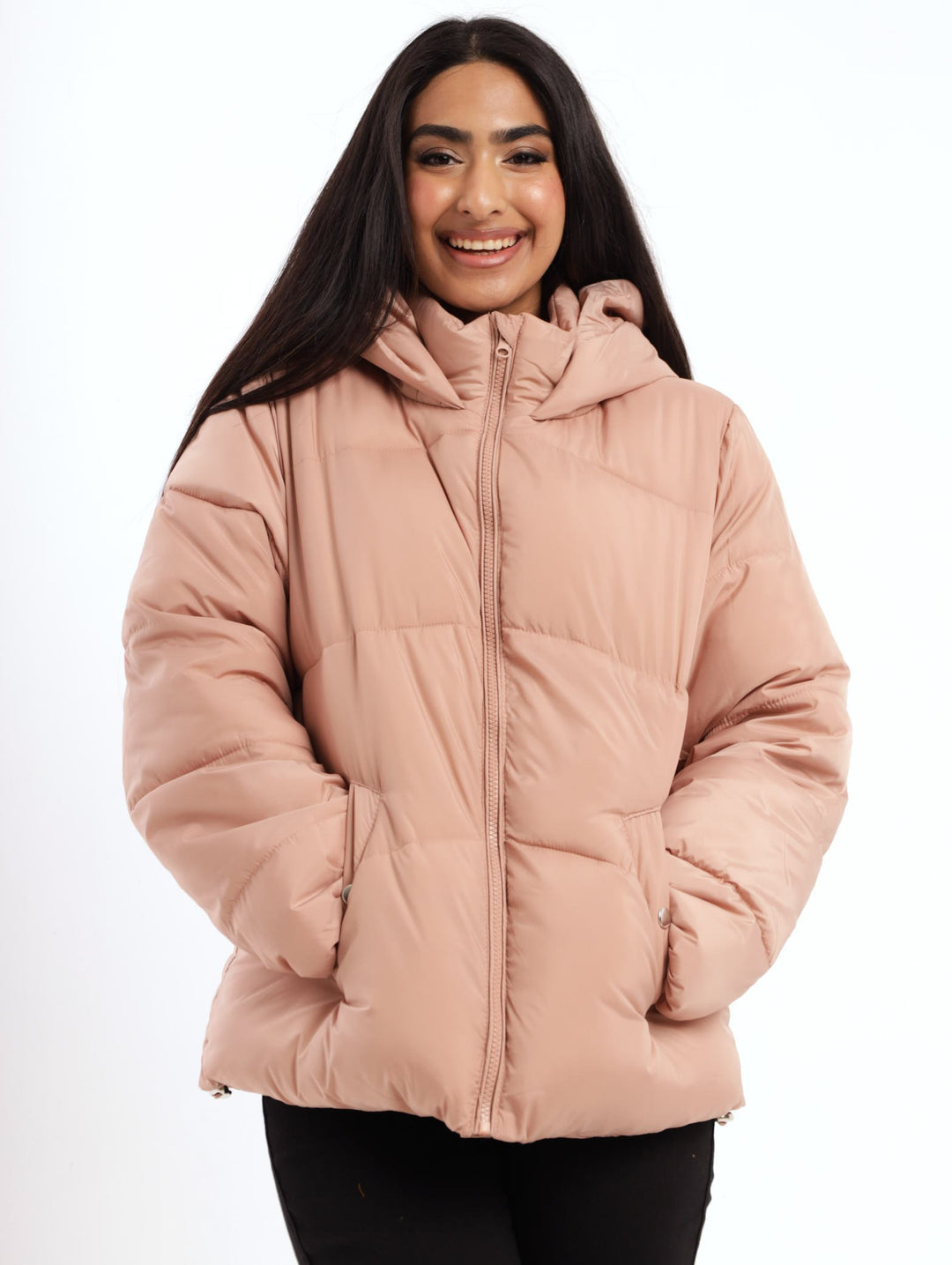 Ladies Padded Bomber Jacket - Pink