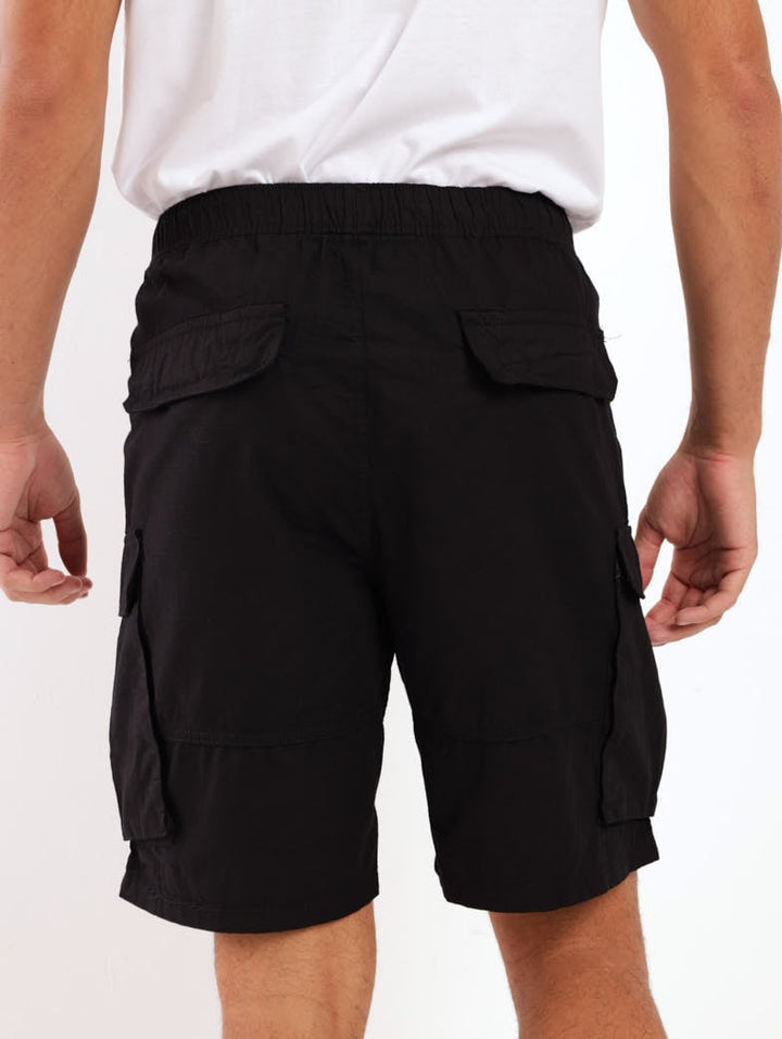 Men's Pull-On Cargo Short - Black