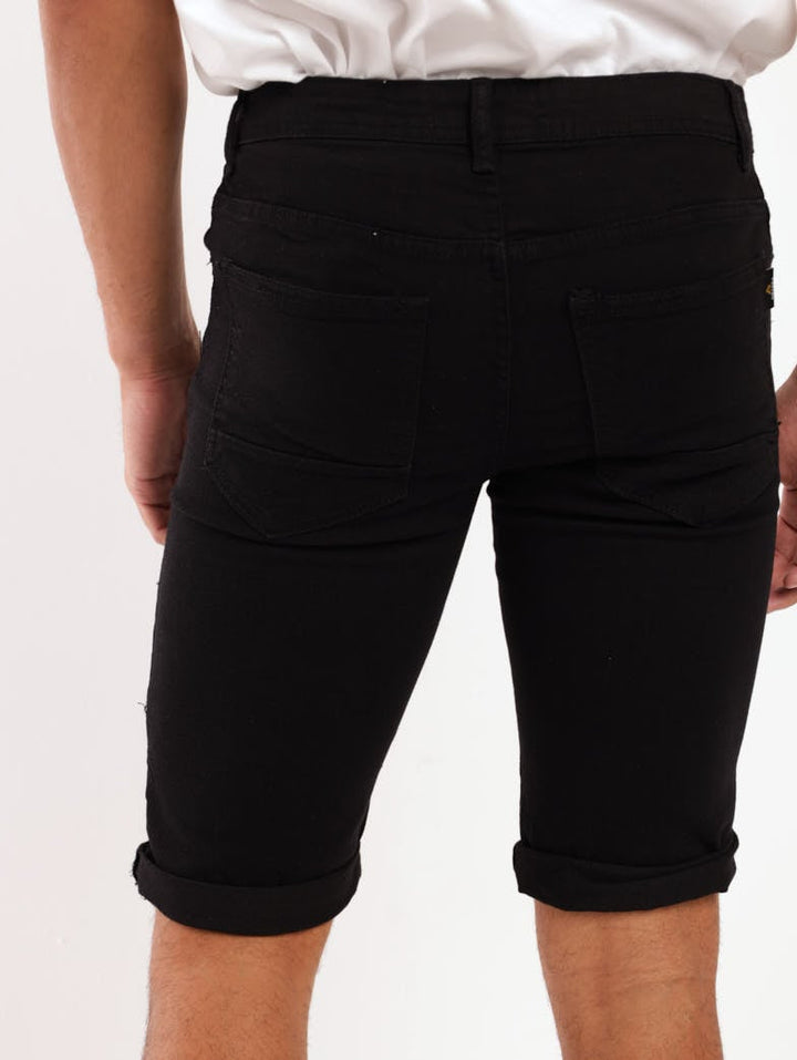 Men's 5 Pocket Turn-Up Short - Black