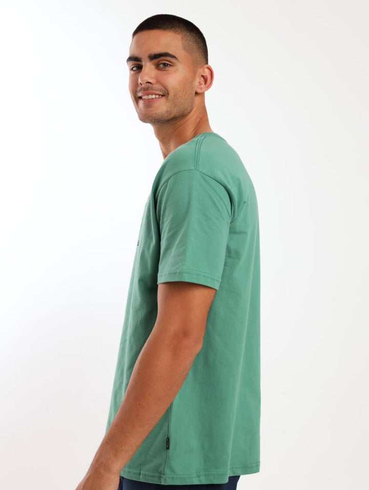 Men's Short Sleeve Arch Blocked Tee - Washed Olive